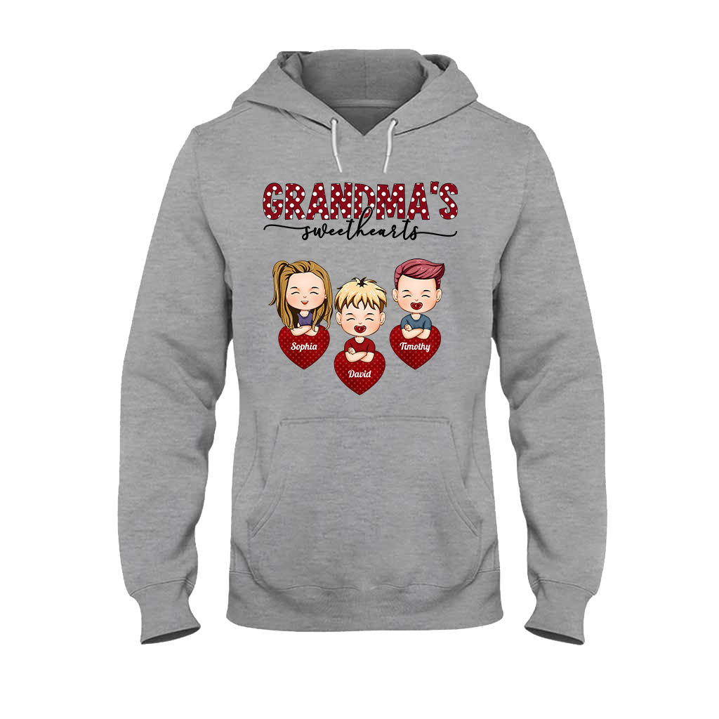 Les amoureux de grand-mère - T-shirt et sweat à capuche personnalisés pour la Saint-Valentin.