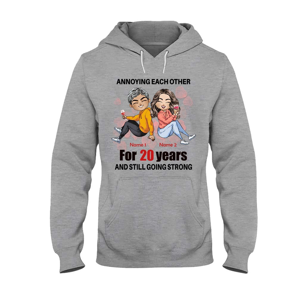 Mari et femme qui s'agacent mutuellement - T-shirt et sweat à capuche personnalisés pour couples