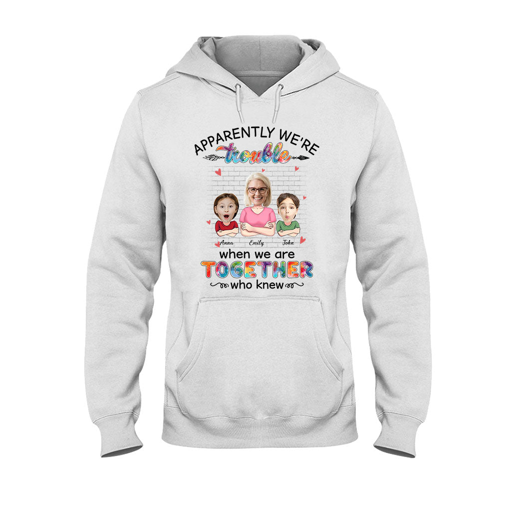 Apparemment, on est des chenapans quand on est ensemble - Cadeau pour grand-mère, grand-mère, petite-fille, petit-fils - T-shirt et sweat à capuche personnalisés