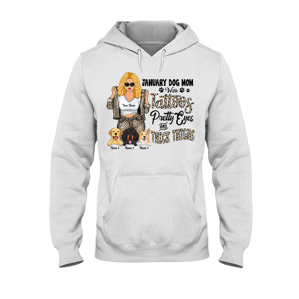 Maman chienne tatouée aux jolis yeux et aux cuisses bien charnues - T-shirt et sweat à capuche personnalisés pour la fête des mères