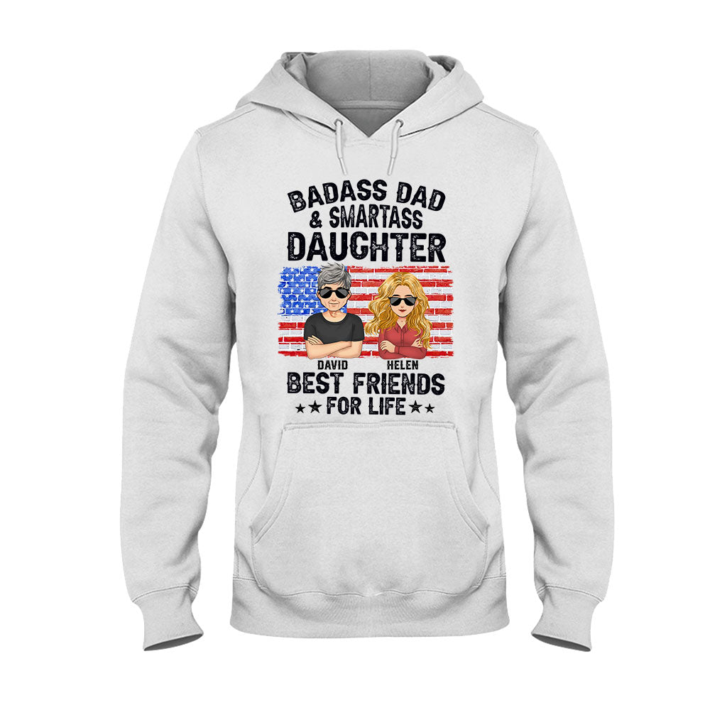 Papa badass et fille insolente, meilleurs amis pour la vie - T-shirt et sweat à capuche personnalisés pour papa