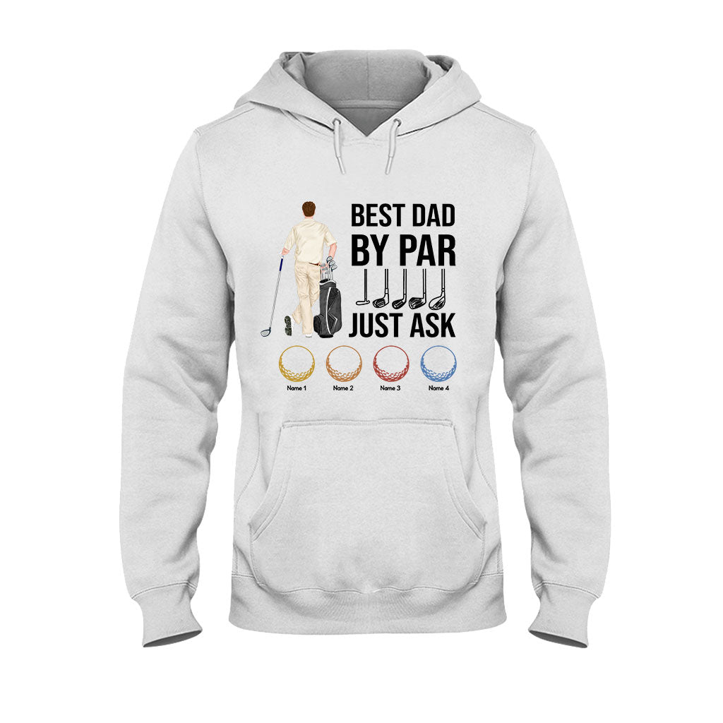 Meilleur papa selon le par - T-shirt et sweat à capuche de golf personnalisés pour la fête des pères