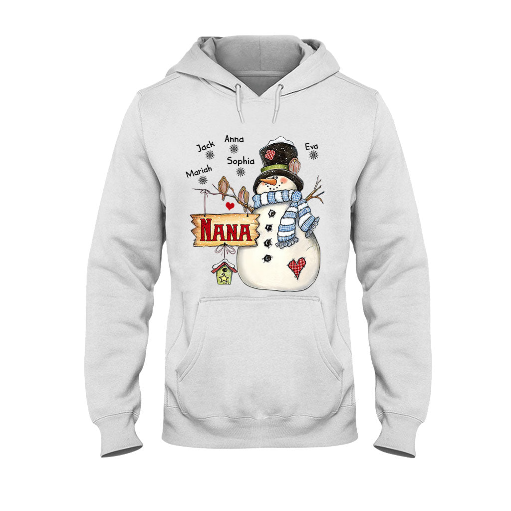 T-shirt et sweat à capuche personnalisés « Nana Snowman » pour grand-mère