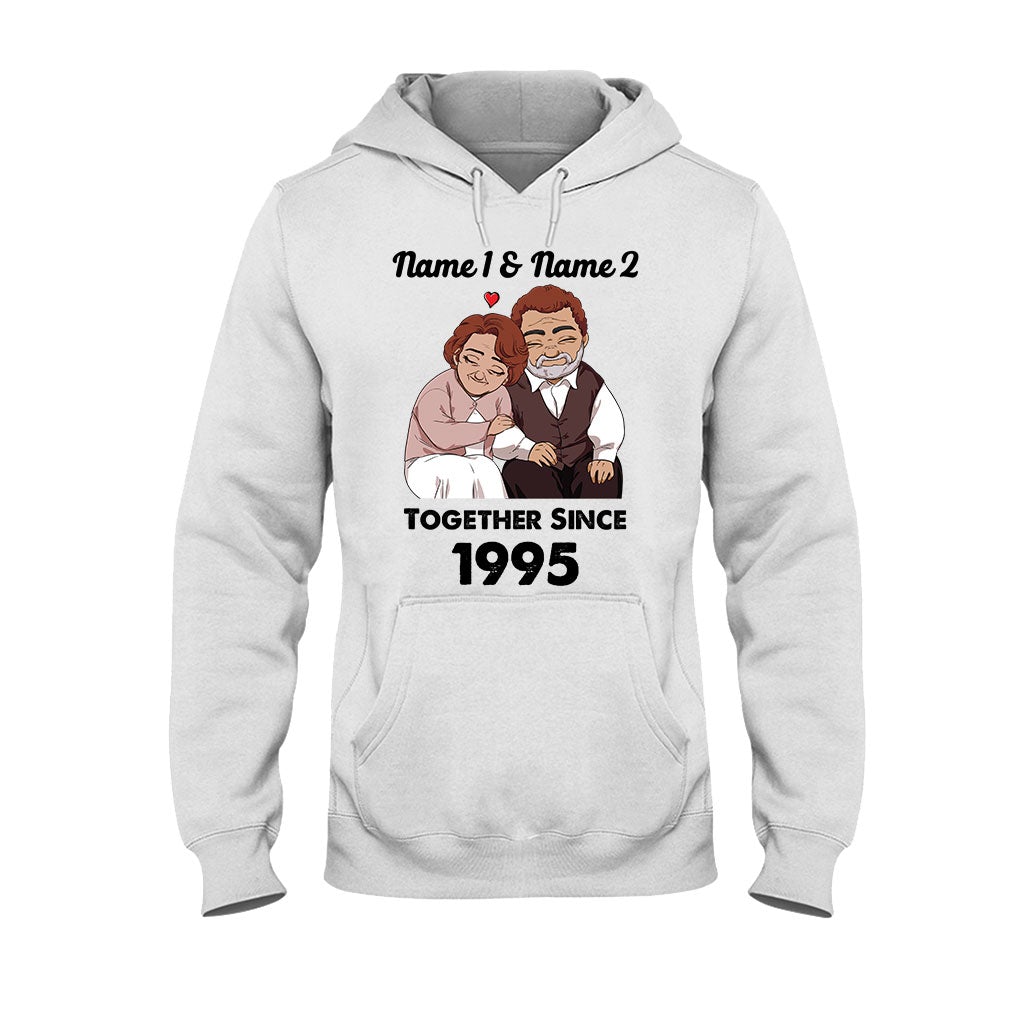 Mari et femme ensemble depuis - T-shirt et sweat à capuche personnalisés pour couples