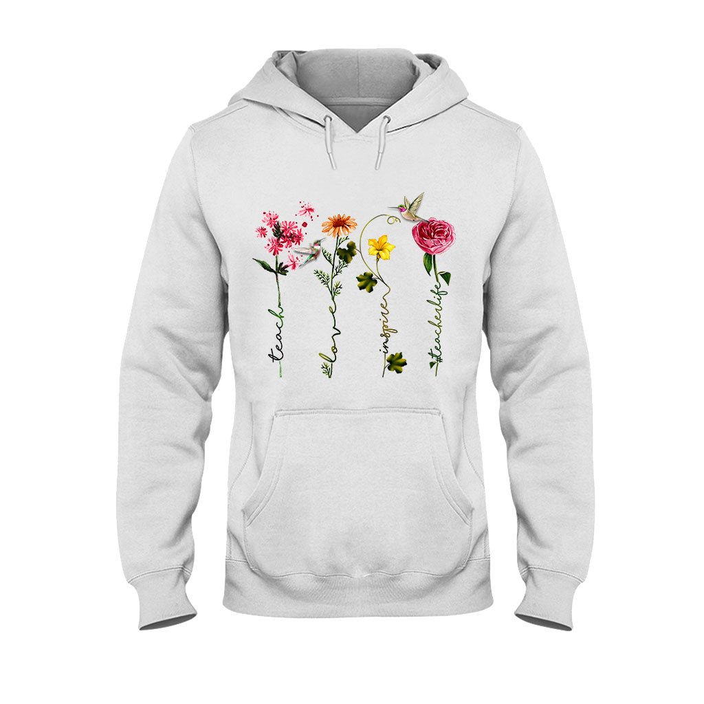 Enseigner, aimer, inspirer - T-shirt et sweat à capuche personnalisés pour enseignants