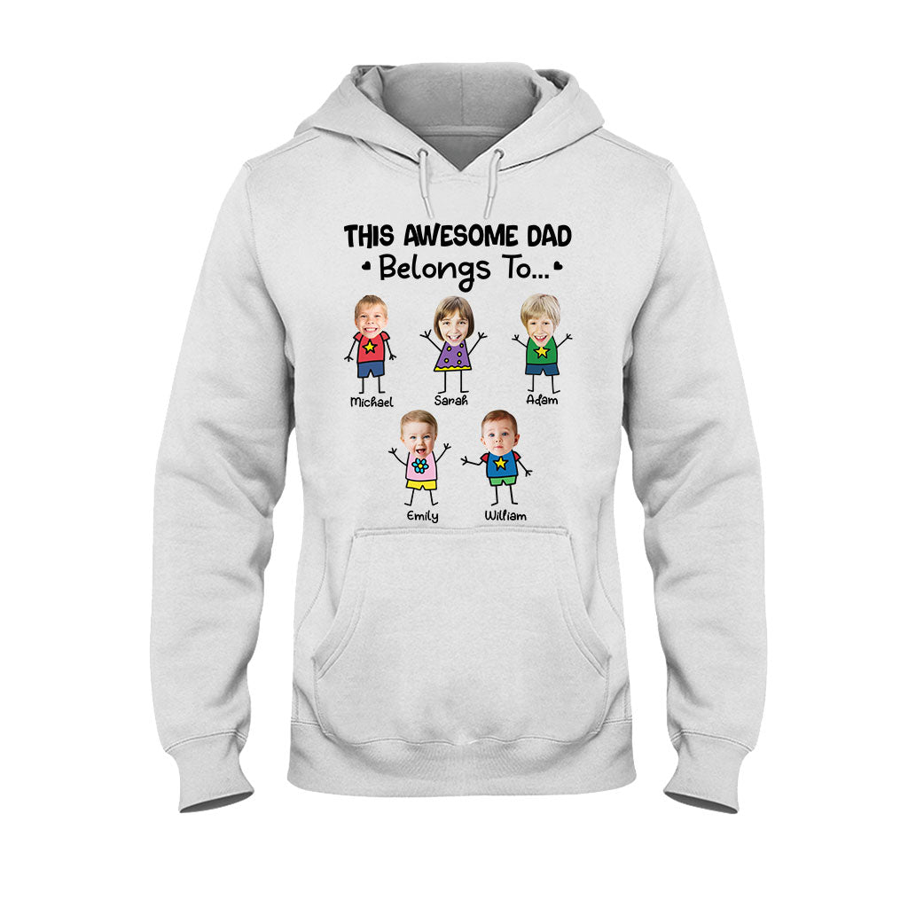 Ce papa génial appartient à - T-shirt et sweat à capuche personnalisés pour papa