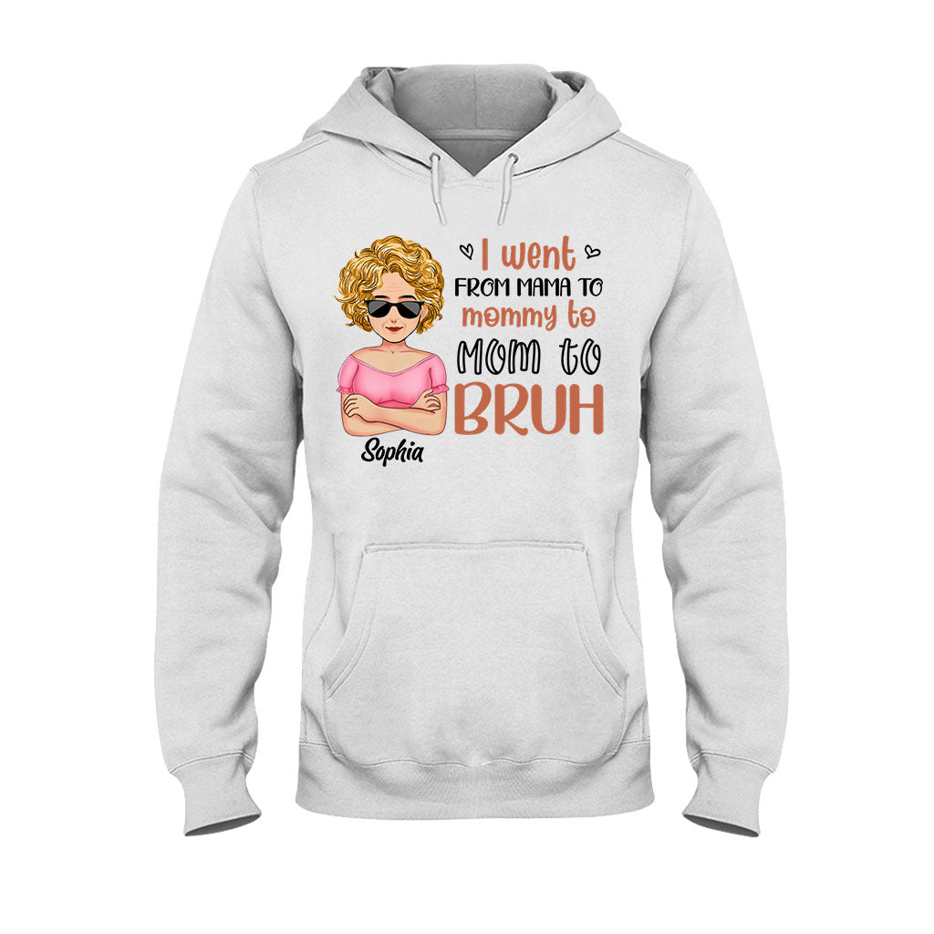 Je suis passé de maman à frère - T-shirt et sweat à capuche personnalisés pour la fête des mères