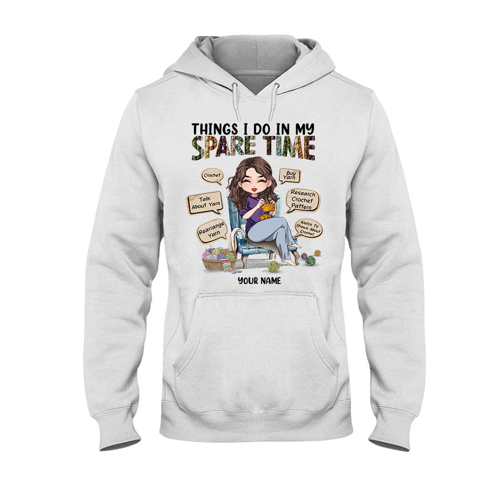 Ce que je fais pendant mon temps libre - T-shirt et sweat à capuche personnalisés au crochet