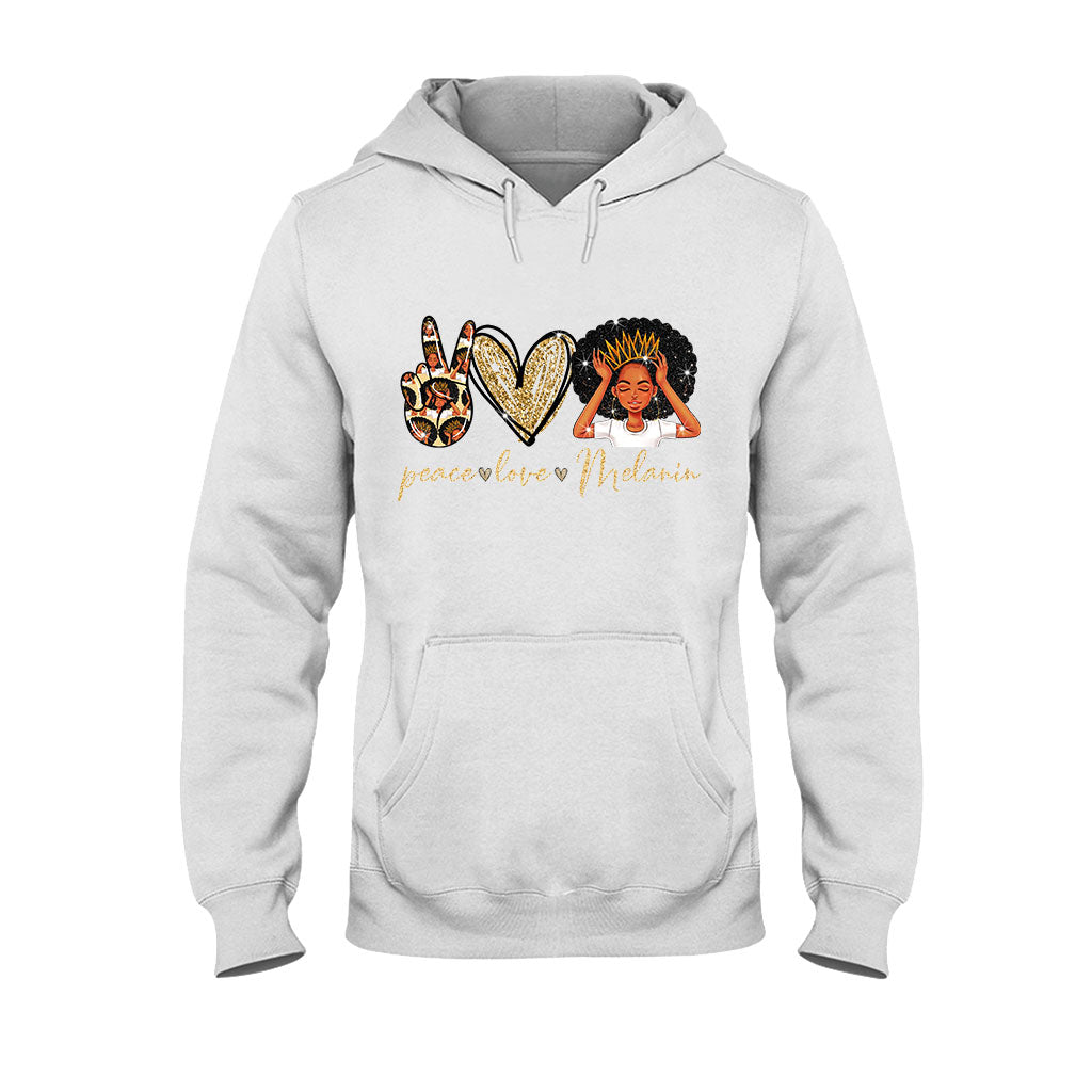 T-shirt et sweat à capuche Melanin - Afro-Américain avec imprimé à paillettes imitation 1121