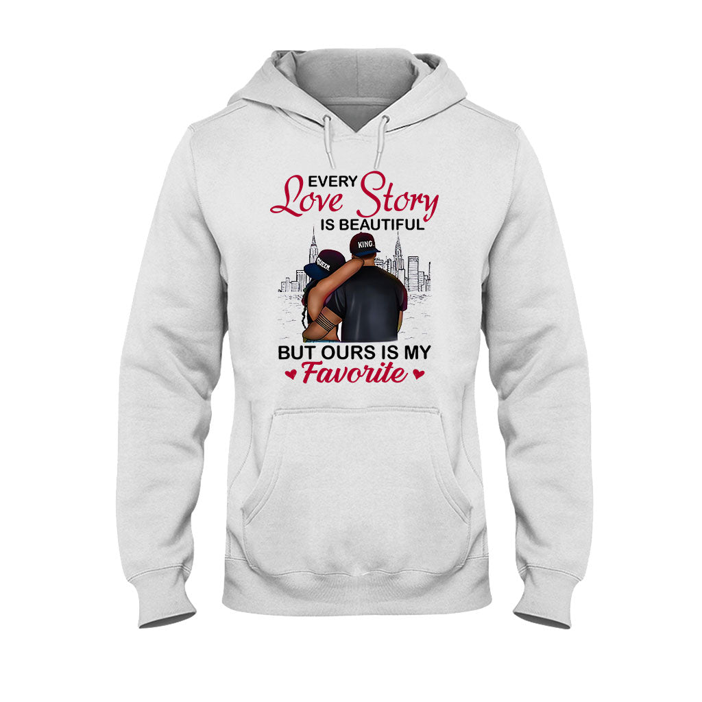 Couple noir - T-shirt et sweat à capuche personnalisés afro-américains 112021