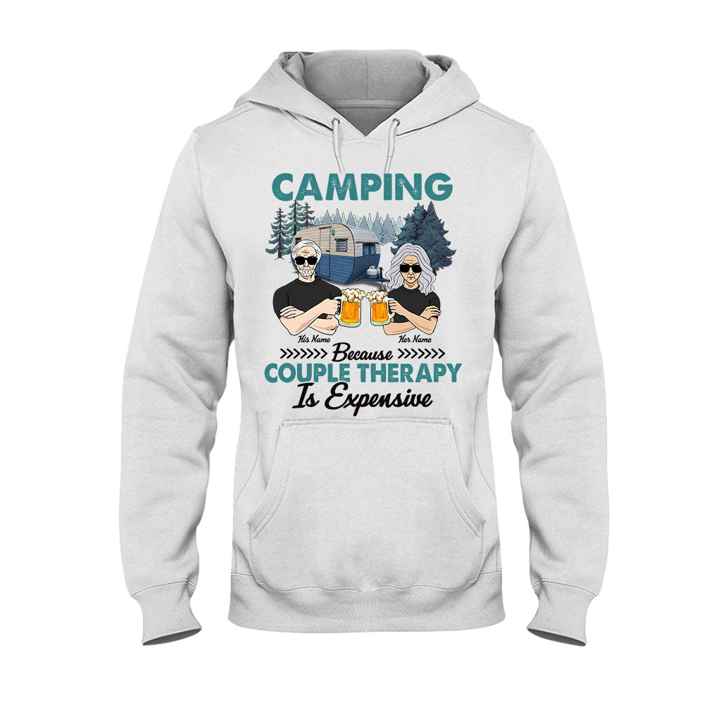 Camping Because Couple Therapy Is Expensive - Personalized T-shirt and Hoodie