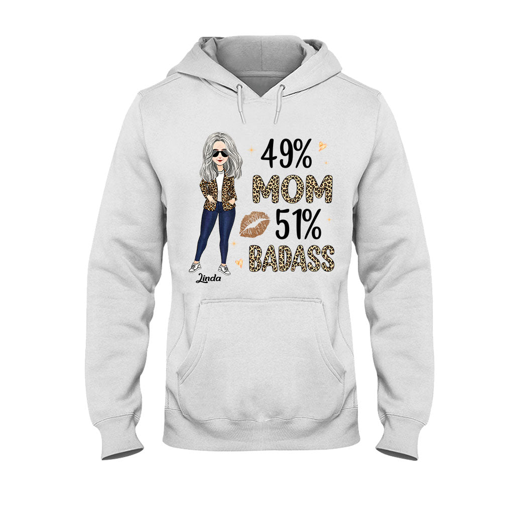 49 % Maman 51 % Badass - T-shirt et sweat à capuche personnalisés pour la fête des mères