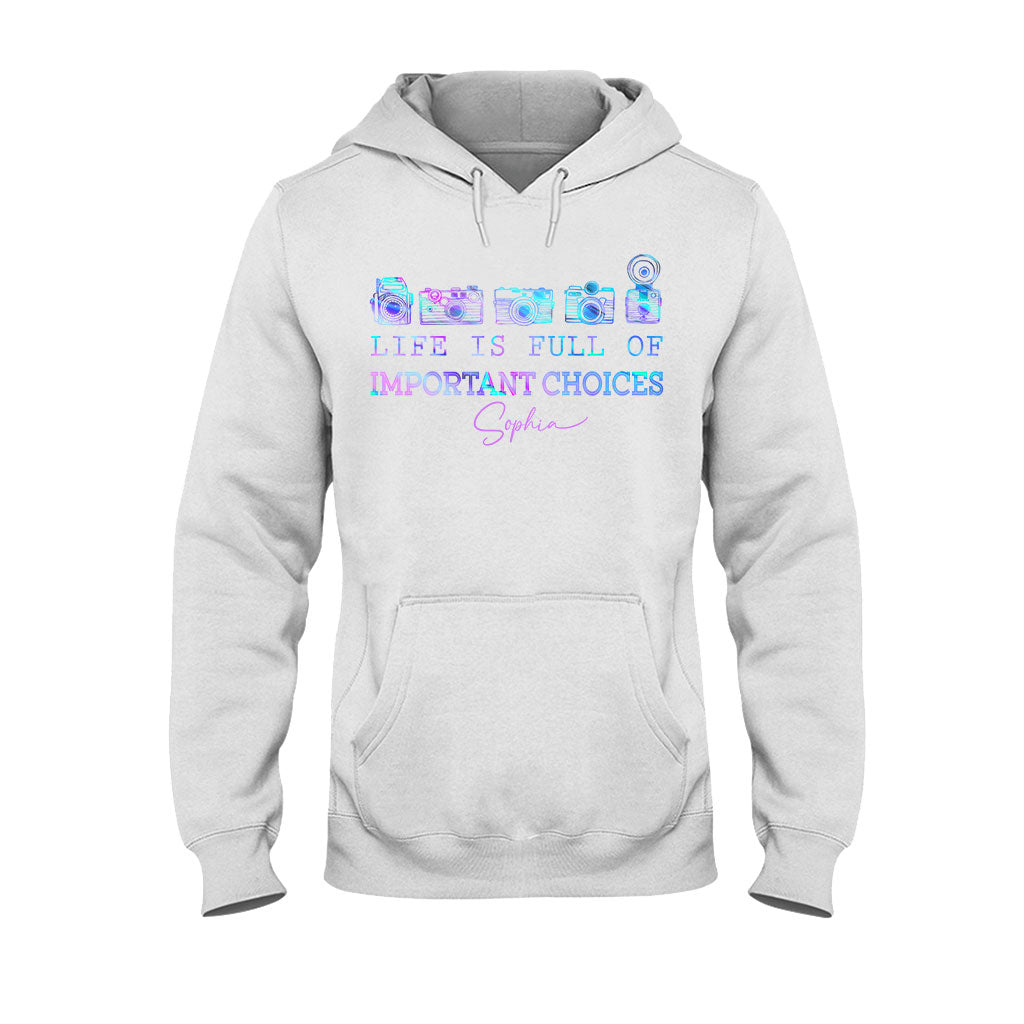 La vie est pleine de choix importants - T-shirt et sweat à capuche personnalisés avec photo