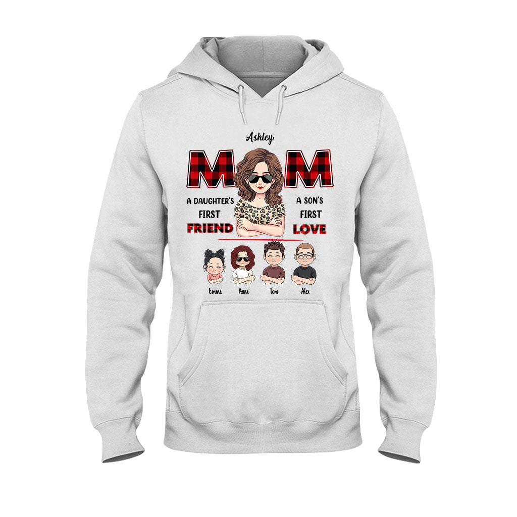 Maman, première amie, premier amour - T-shirt et sweat à capuche personnalisés « Maman, première amie, premier amour »