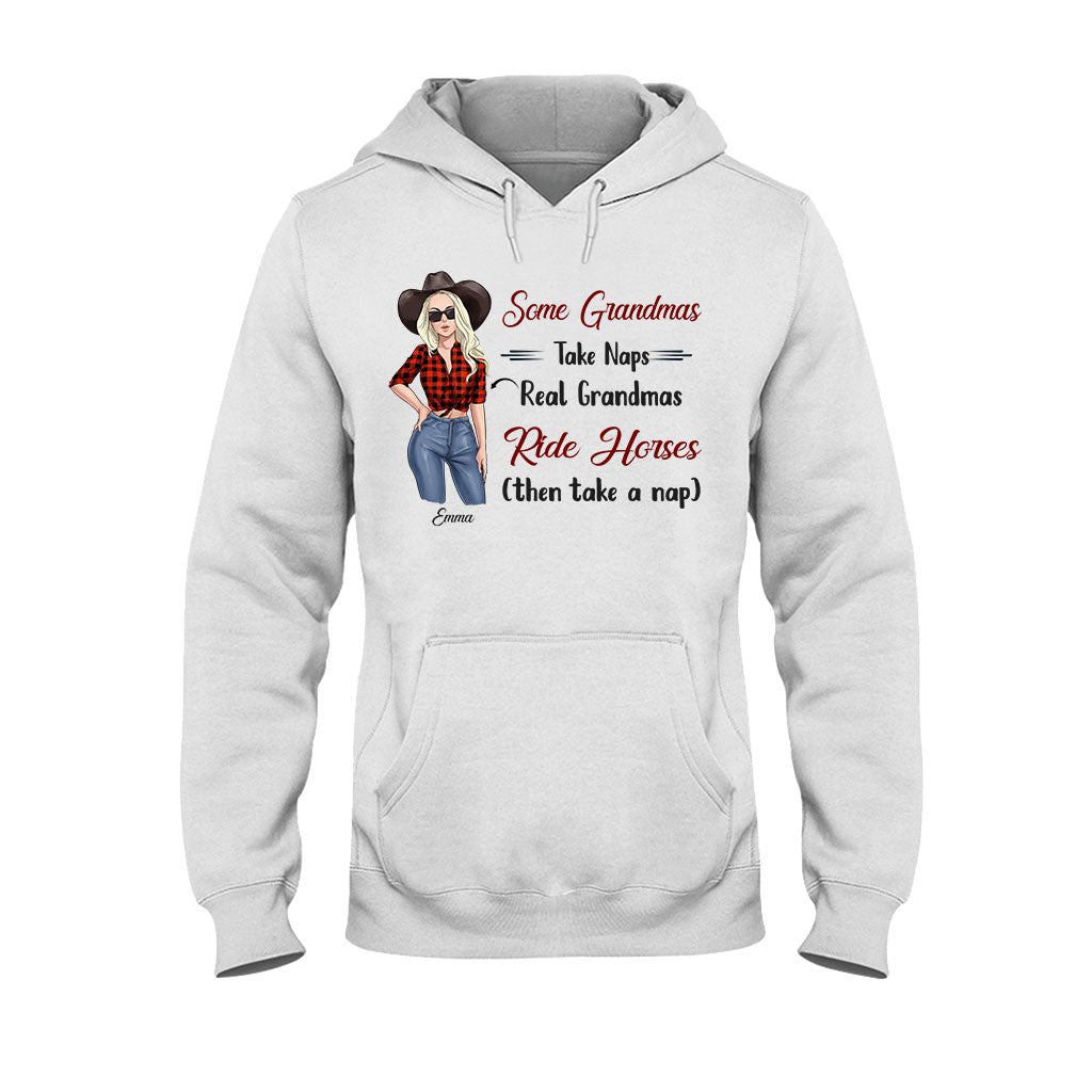 Les vraies grand-mères montent à cheval - T-shirt et sweat à capuche personnalisés pour la fête des mères