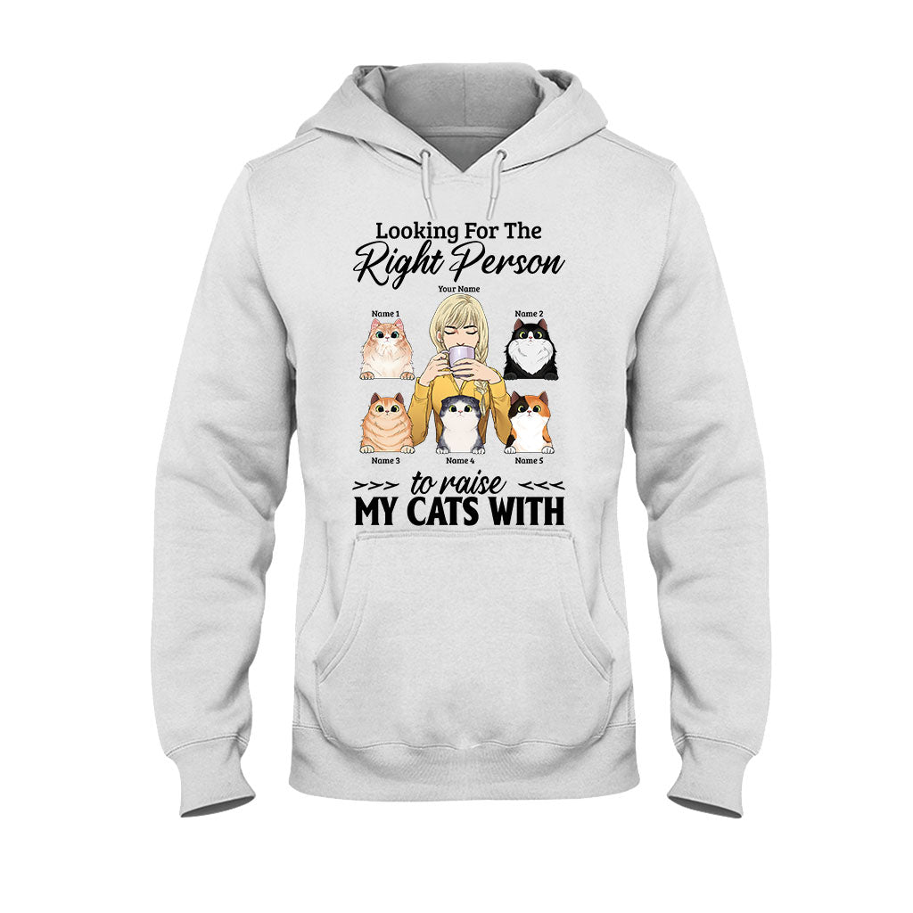 La personne idéale pour élever mes chats - T-shirt et sweat à capuche personnalisés