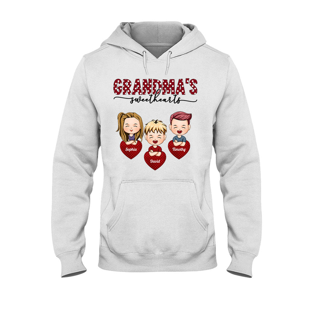 Les amoureux de grand-mère - T-shirt et sweat à capuche personnalisés pour la Saint-Valentin.