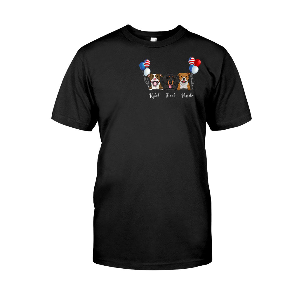 La vie est plus belle avec des chiens - T-shirt et sweat à capuche personnalisés pour la fête de l'Indépendance