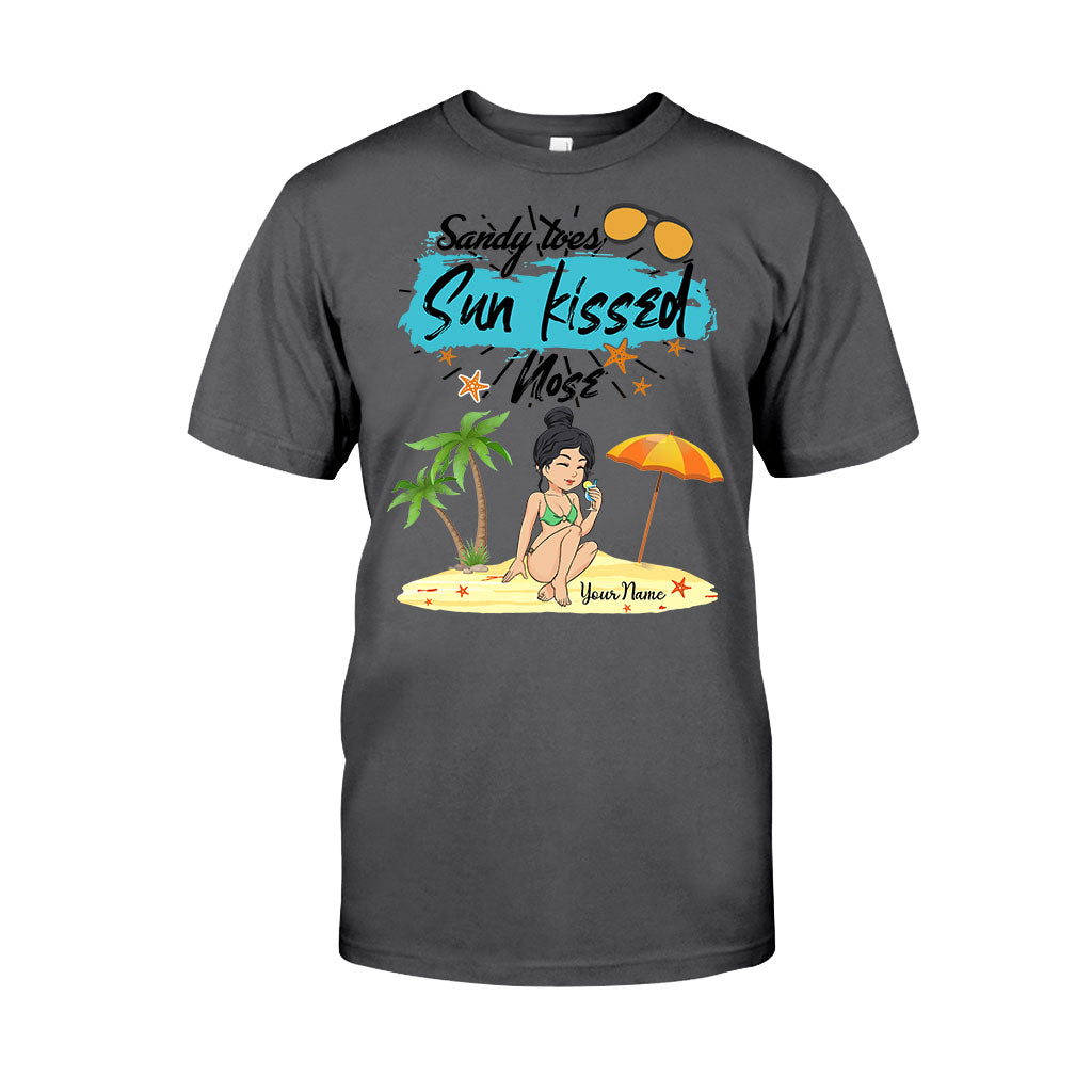 T-shirt et sweat à capuche personnalisés « Sandy Toes Sunkissed Nose » pour les amoureux de la mer
