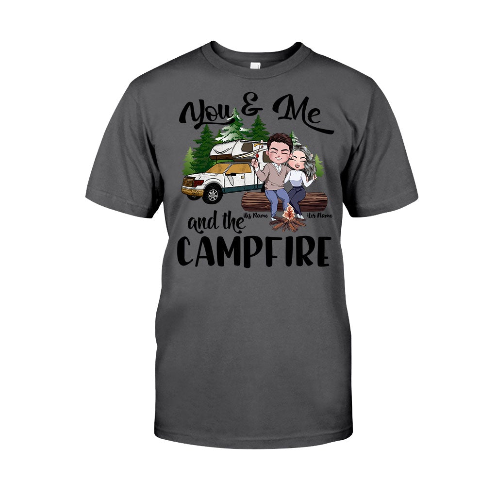 You And Me And The Campfire - Personalized Camping T-shirt and Hoodie