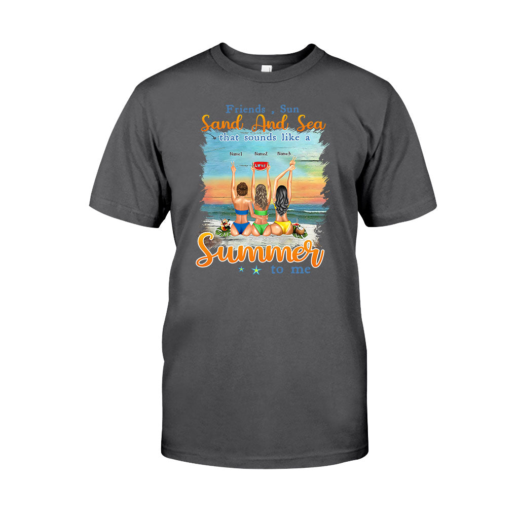 Je t'aime jusqu'à la plage et retour - T-shirt et sweat à capuche personnalisés pour meilleure amie