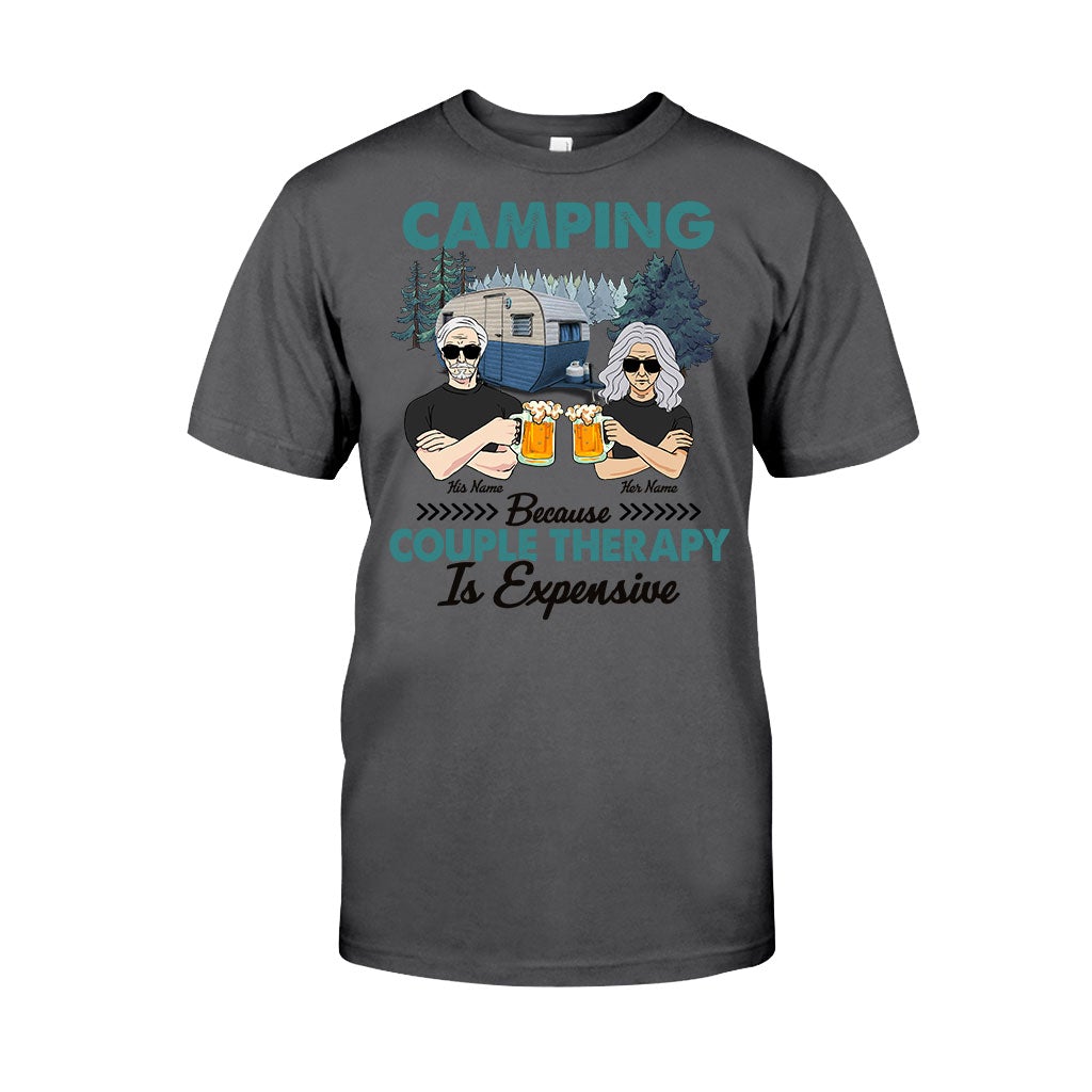 Camping Because Couple Therapy Is Expensive - Personalized T-shirt and Hoodie
