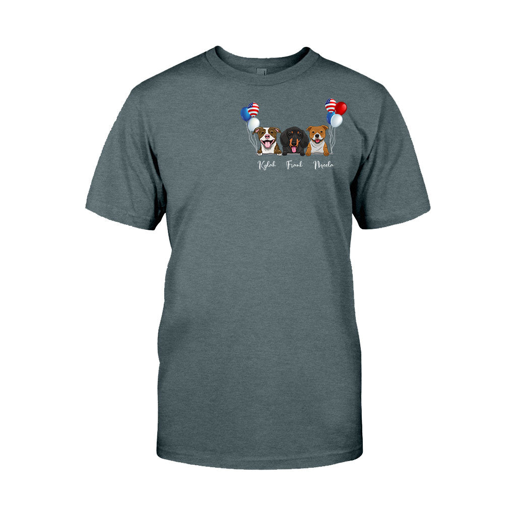 La vie est plus belle avec des chiens - T-shirt et sweat à capuche personnalisés pour la fête de l'Indépendance