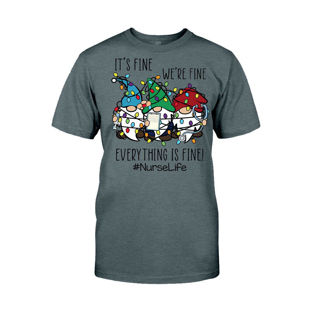 Je vais bien - T-shirt et sweat à capuche « Infirmière de Noël »