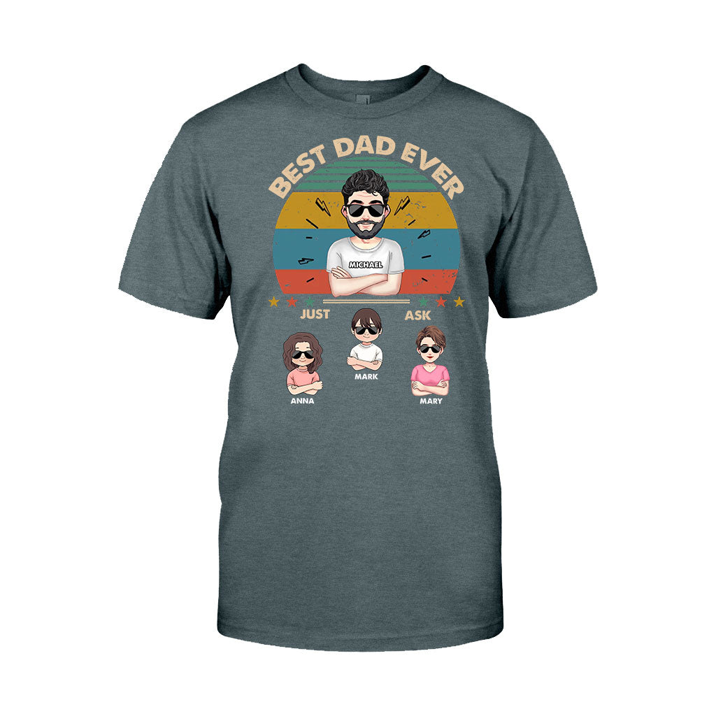 Meilleur papa du monde - Cadeau pour papa, maman, grand-père, grand-mère - T-shirt et sweat à capuche personnalisés