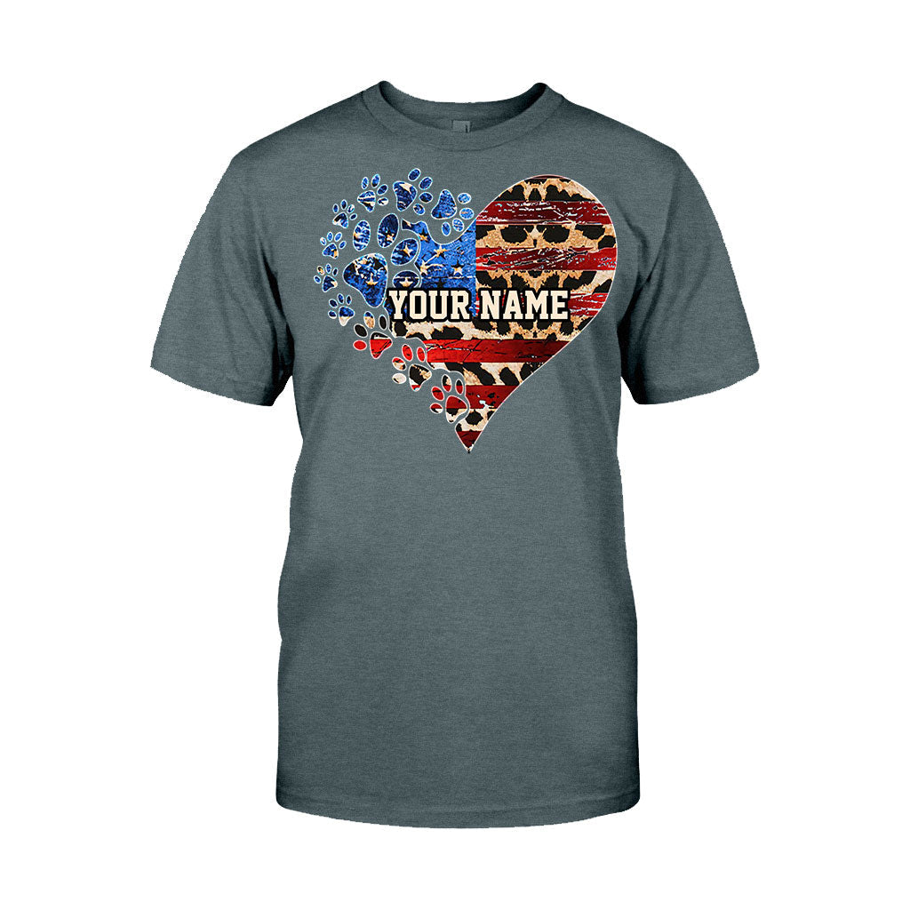 T-shirt et sweat à capuche personnalisés pour chien « Maman Chat de Juillet » - Fête de l'Indépendance