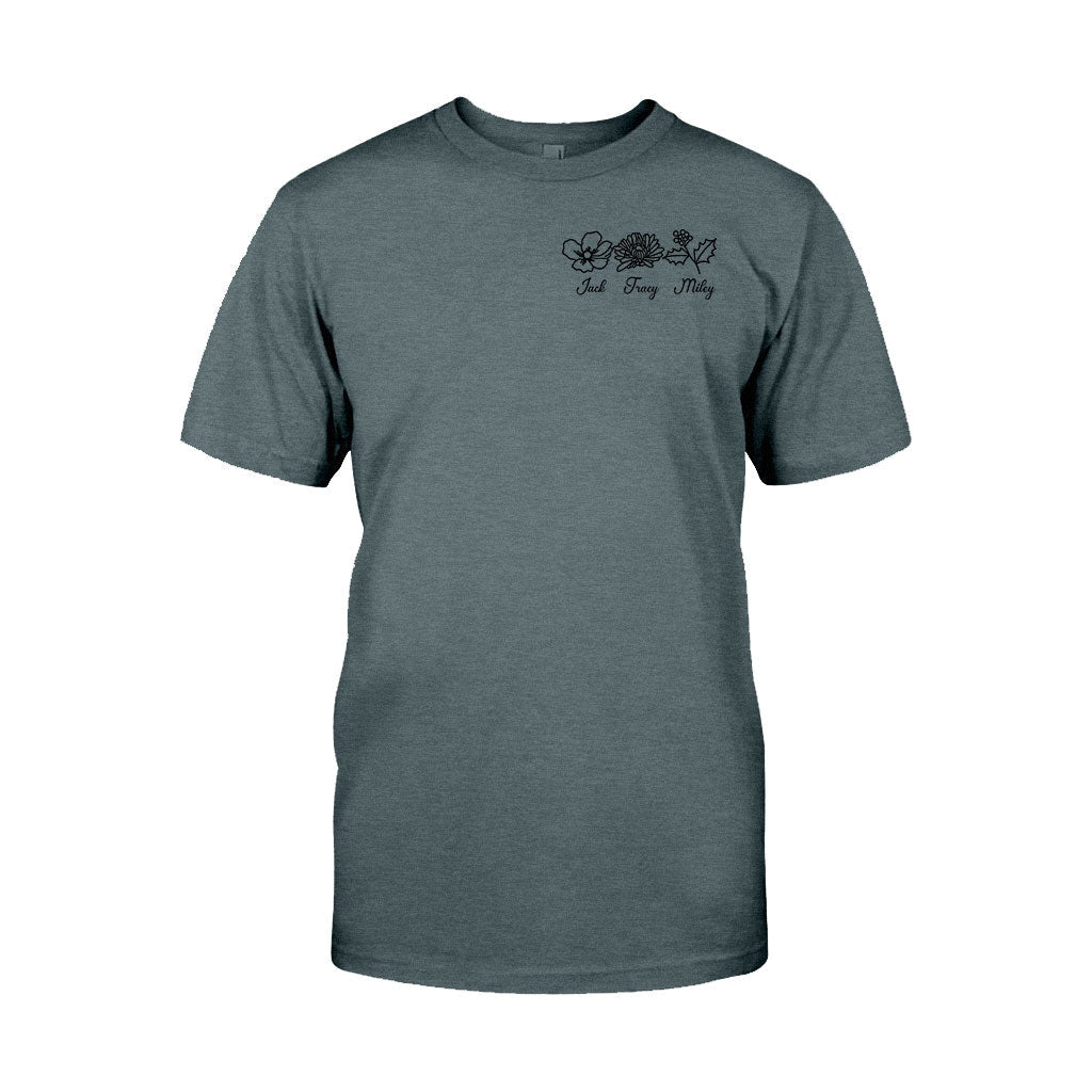 Fleur d'anniversaire - T-shirt et sweat à capuche personnalisés pour la fête des mères