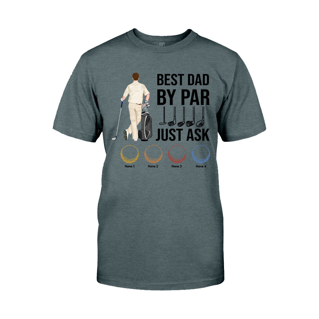 Meilleur papa selon le par - T-shirt et sweat à capuche de golf personnalisés pour la fête des pères