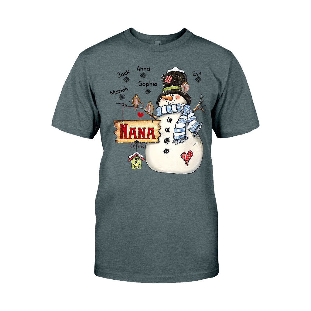 T-shirt et sweat à capuche personnalisés « Nana Snowman » pour grand-mère