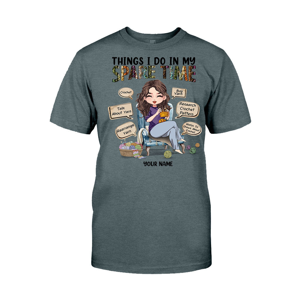 Ce que je fais pendant mon temps libre - T-shirt et sweat à capuche personnalisés au crochet