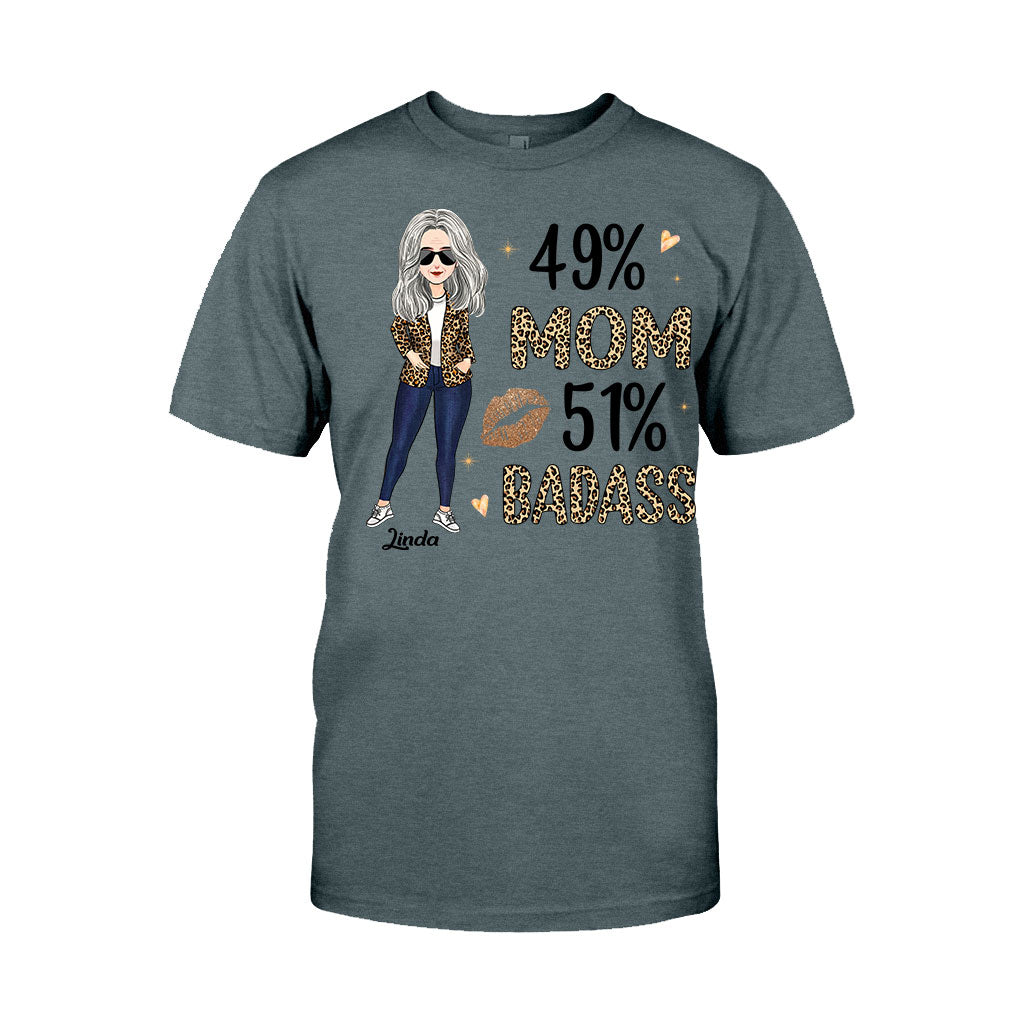 49 % Maman 51 % Badass - T-shirt et sweat à capuche personnalisés pour la fête des mères