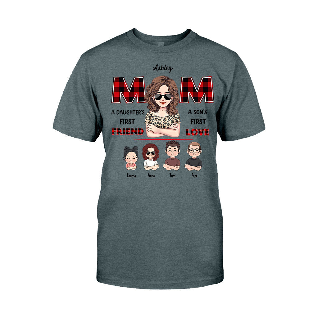 Maman, première amie, premier amour - T-shirt et sweat à capuche personnalisés « Maman, première amie, premier amour »
