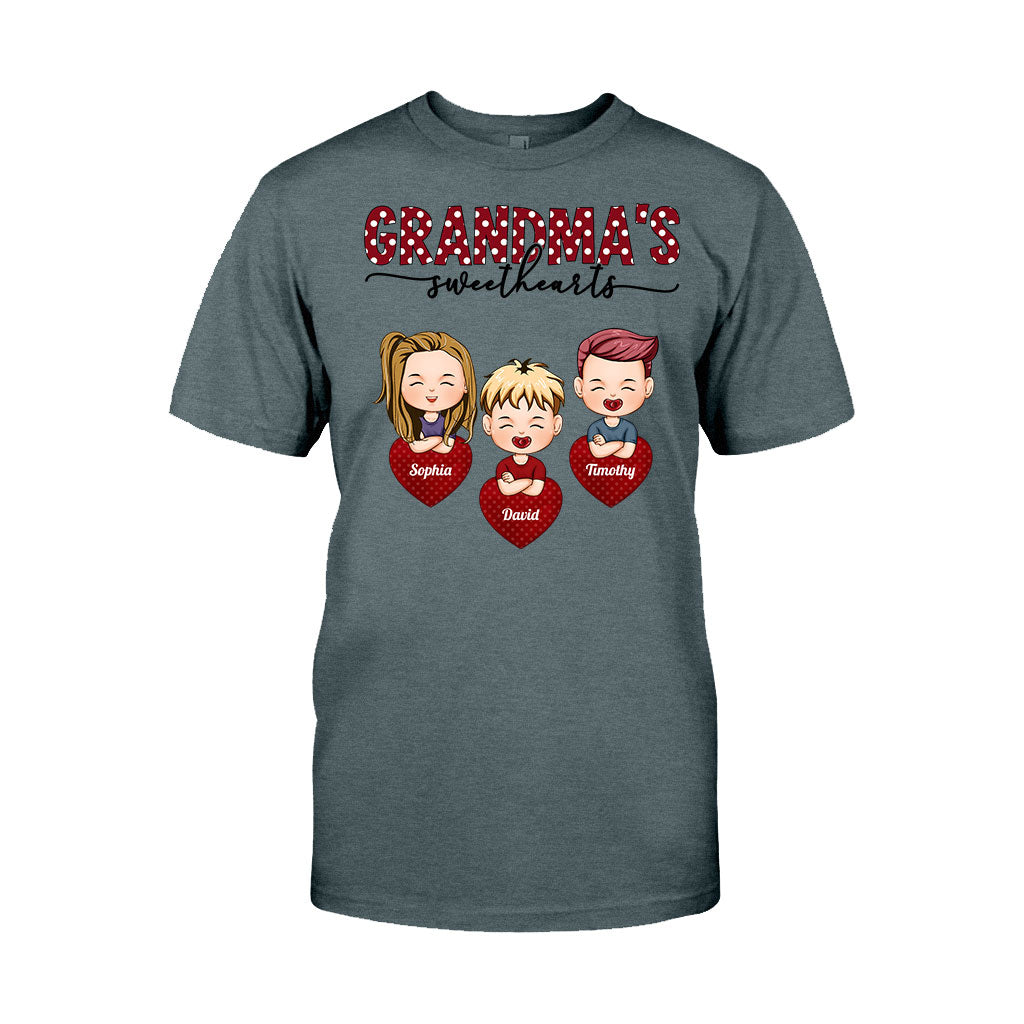 Les amoureux de grand-mère - T-shirt et sweat à capuche personnalisés pour la Saint-Valentin.