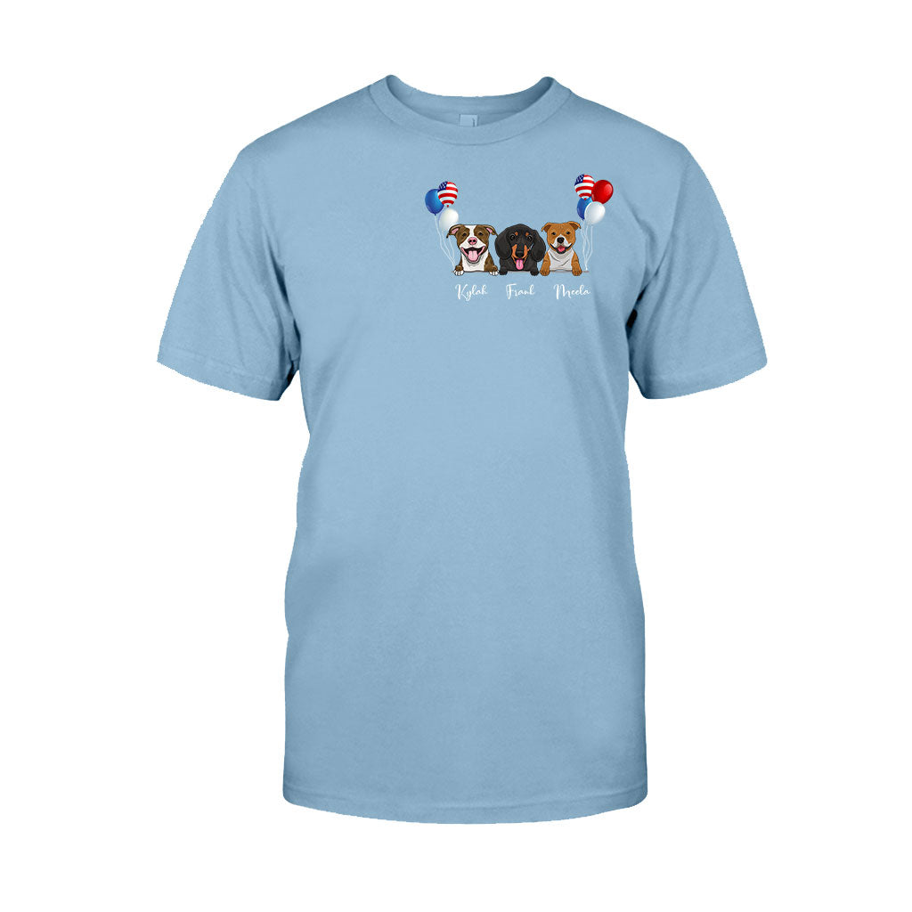 La vie est plus belle avec des chiens - T-shirt et sweat à capuche personnalisés pour la fête de l'Indépendance