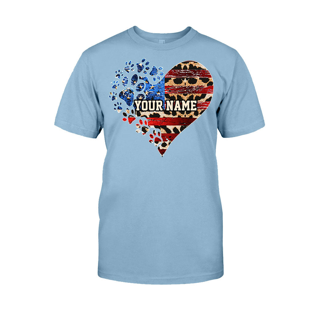 T-shirt et sweat à capuche personnalisés pour chien « Maman Chat de Juillet » - Fête de l'Indépendance