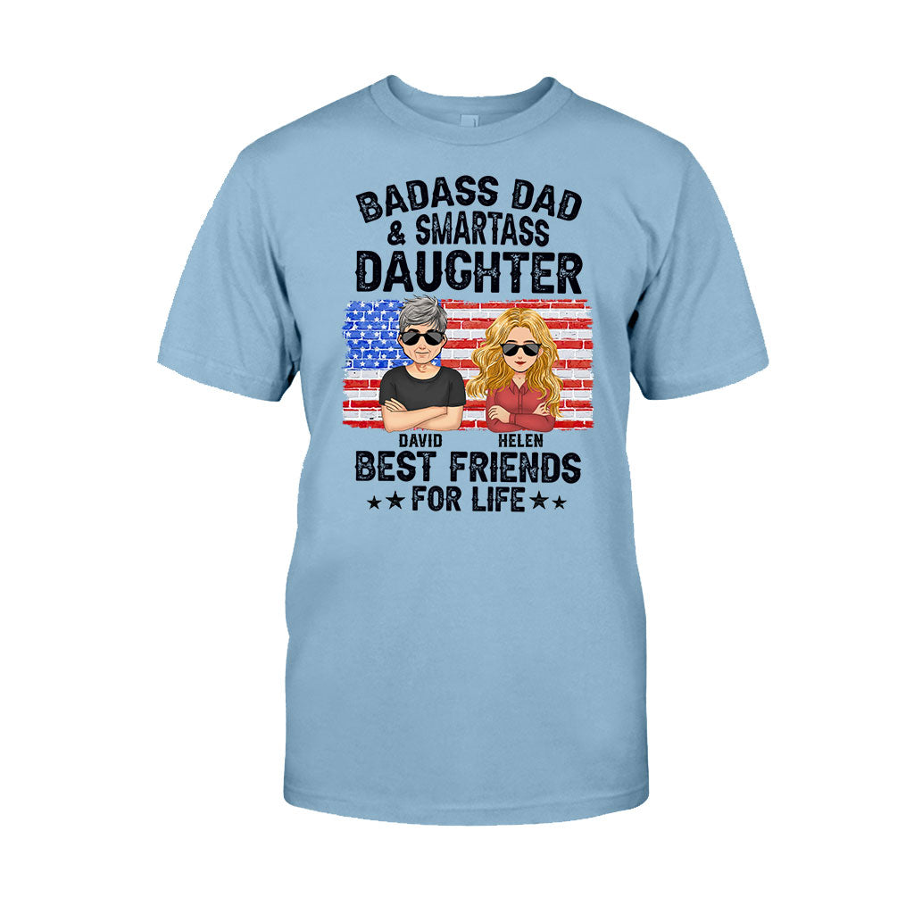Papa badass et fille insolente, meilleurs amis pour la vie - T-shirt et sweat à capuche personnalisés pour papa