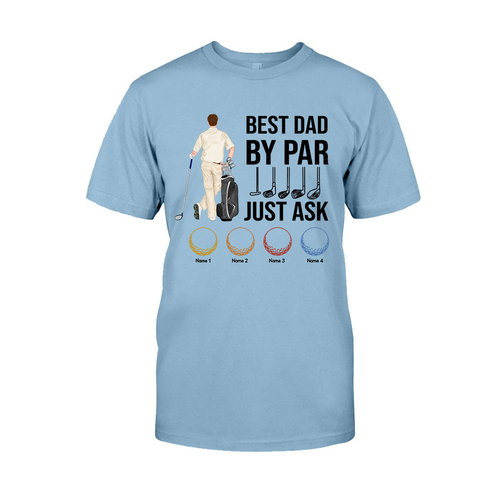 Meilleur papa selon le par - T-shirt et sweat à capuche de golf personnalisés pour la fête des pères