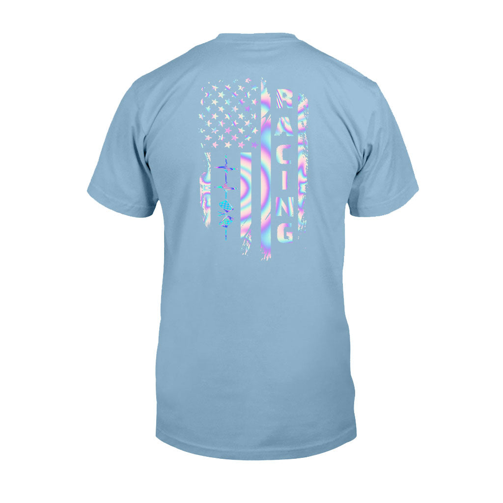 J'adore la course automobile - T-shirt et sweat à capuche personnalisés pour la fête de l'Indépendance