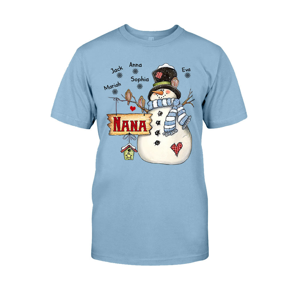 T-shirt et sweat à capuche personnalisés « Nana Snowman » pour grand-mère