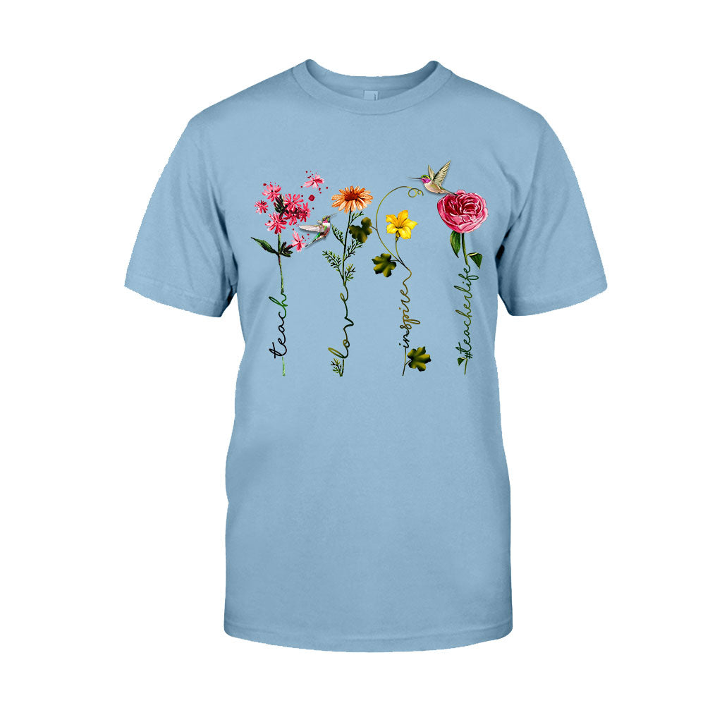 Enseigner, aimer, inspirer - T-shirt et sweat à capuche personnalisés pour enseignants