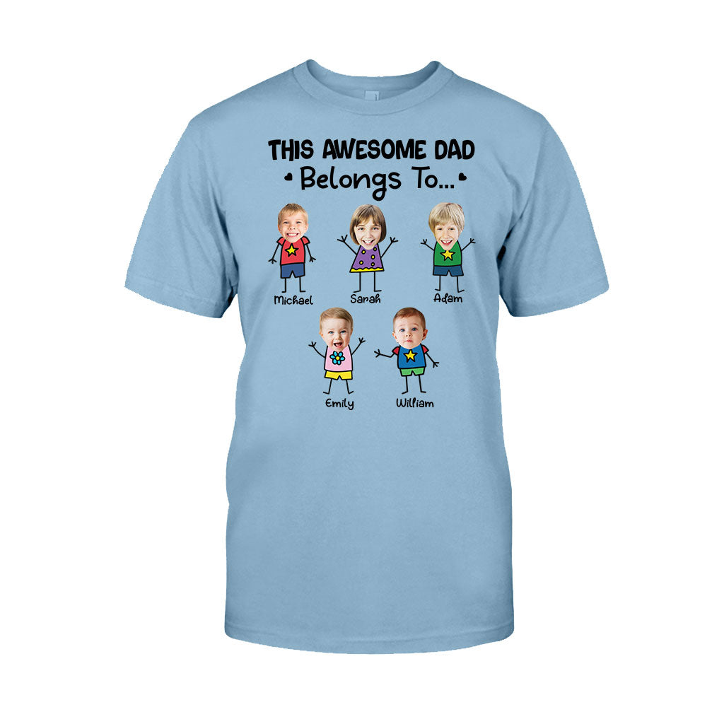 Ce papa génial appartient à - T-shirt et sweat à capuche personnalisés pour papa