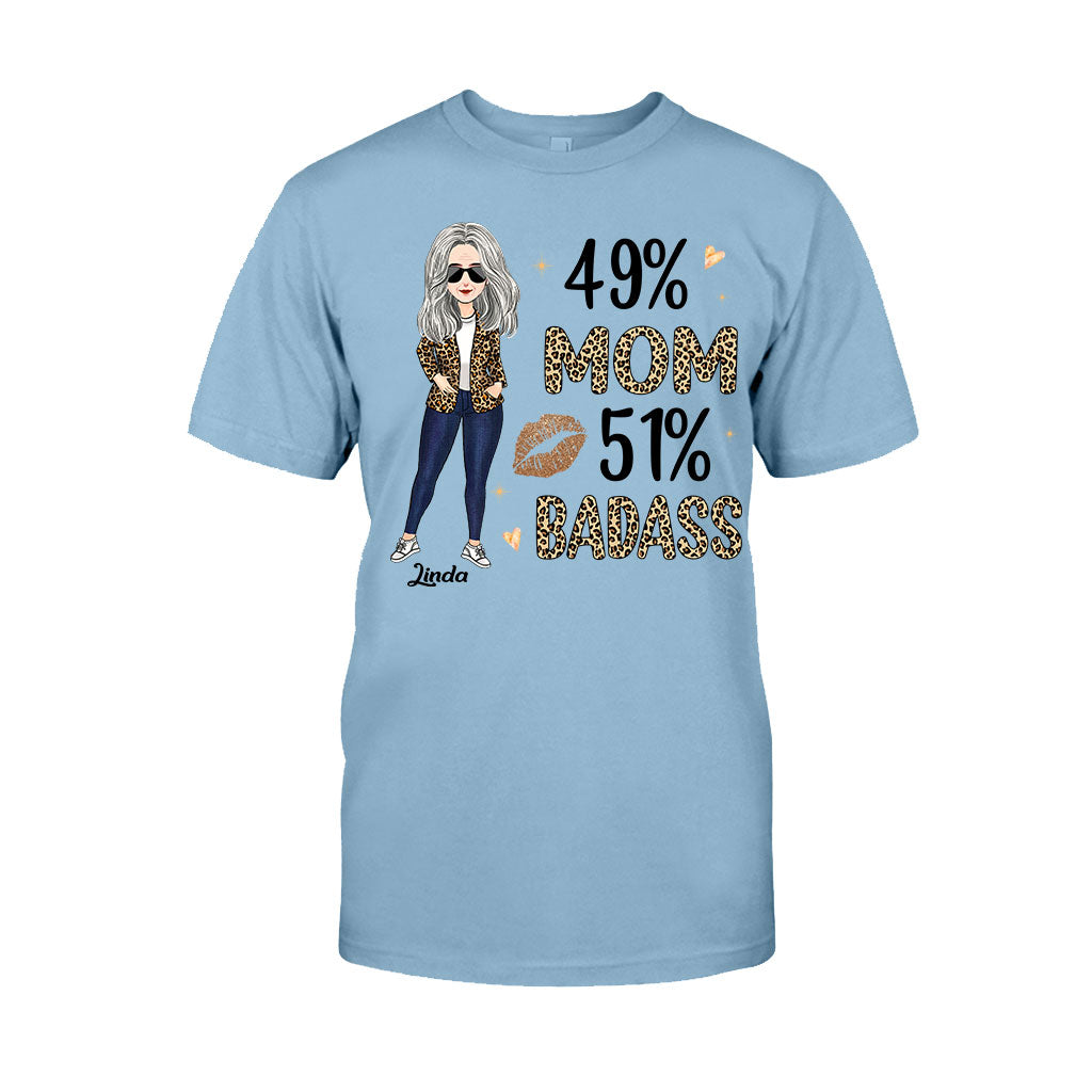 49 % Maman 51 % Badass - T-shirt et sweat à capuche personnalisés pour la fête des mères