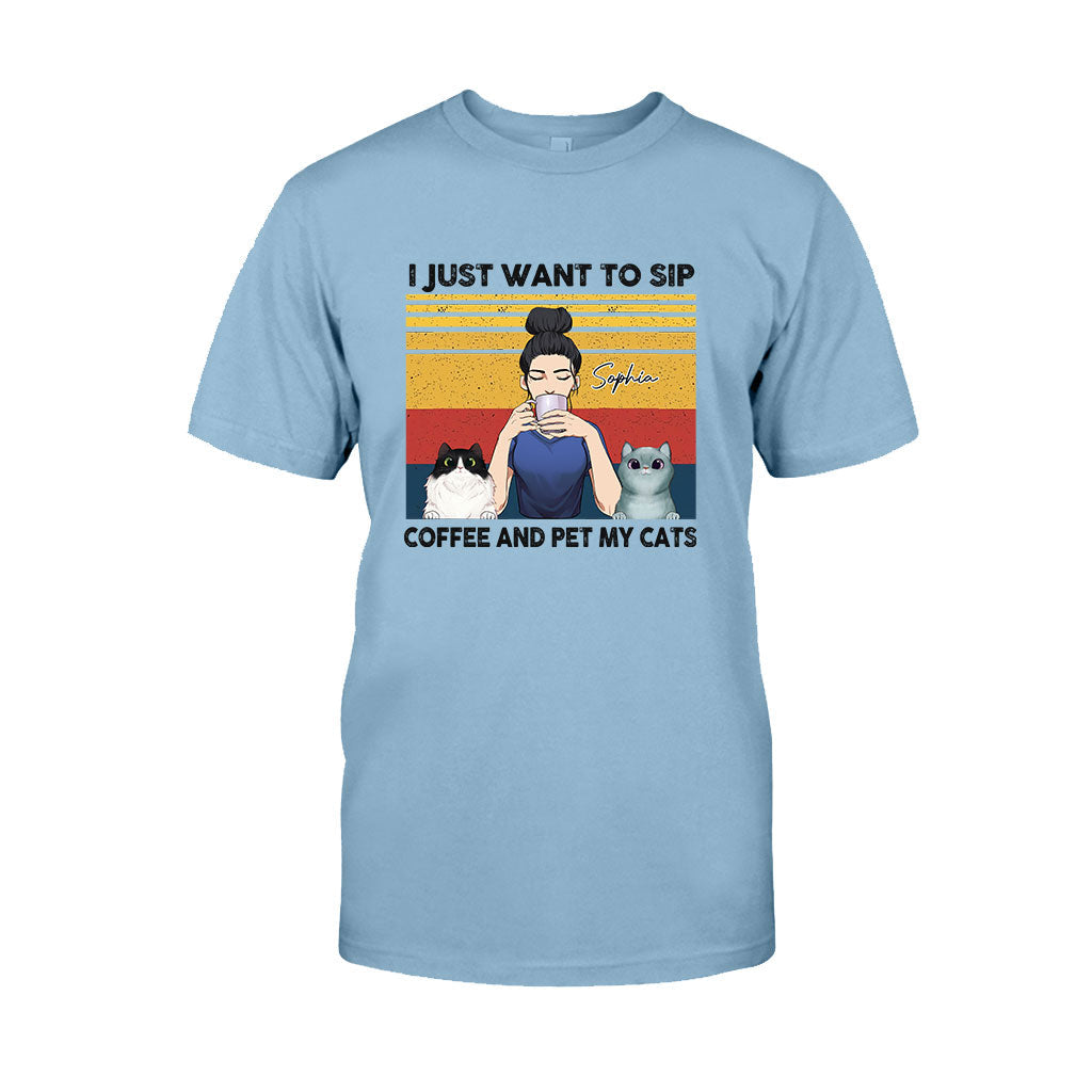 Café pour mamans de chats - T-shirt et sweat à capuche personnalisés pour chats