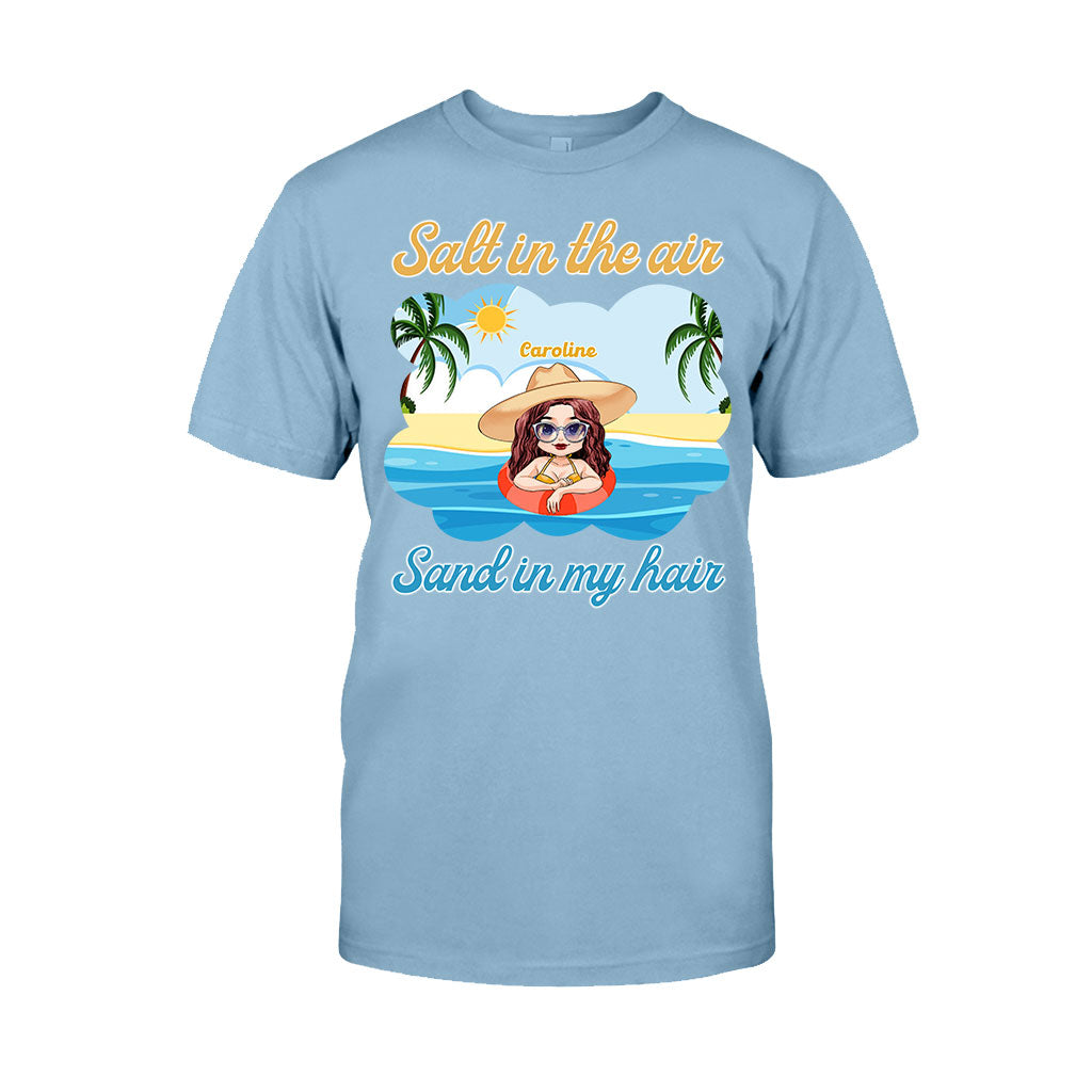 Sel dans l'air, sable dans les cheveux - T-shirt et sweat à capuche personnalisés pour les amoureux de la mer