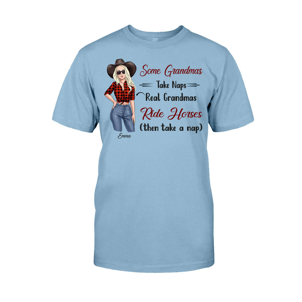 Les vraies grand-mères montent à cheval - T-shirt et sweat à capuche personnalisés pour la fête des mères