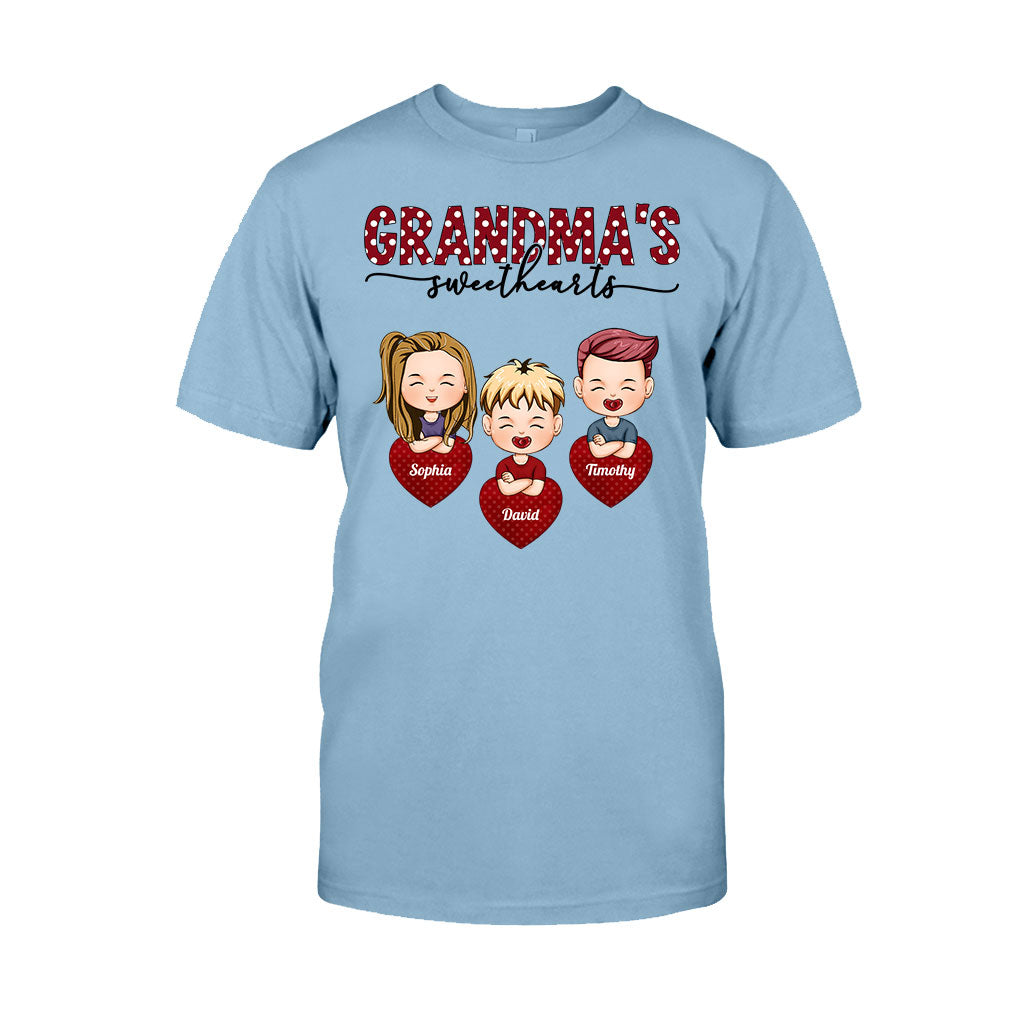 Les amoureux de grand-mère - T-shirt et sweat à capuche personnalisés pour la Saint-Valentin.